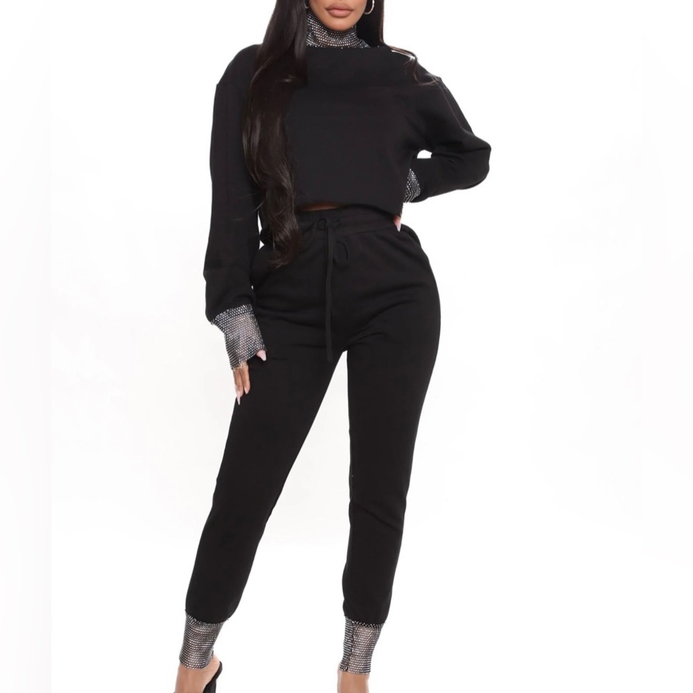 Rhinestone Detail Two Piece Set